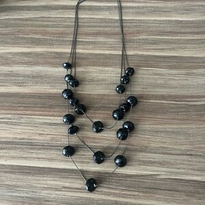 Black Beaded Necklace